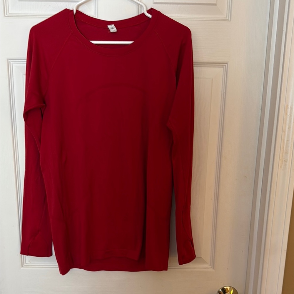 Red Lululemon Long Sleeve Top